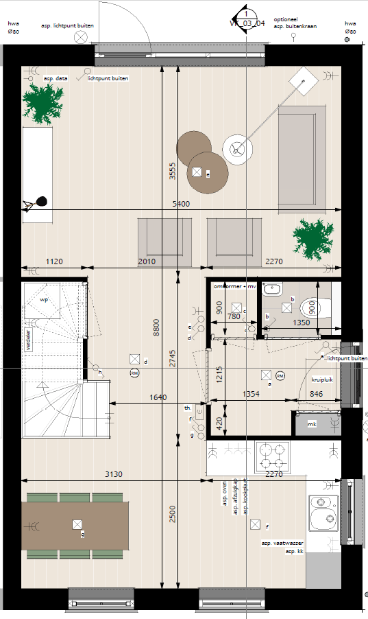 Foto 4 van Twee-onder-één-kapwoningen (Bouwnr. 4)
