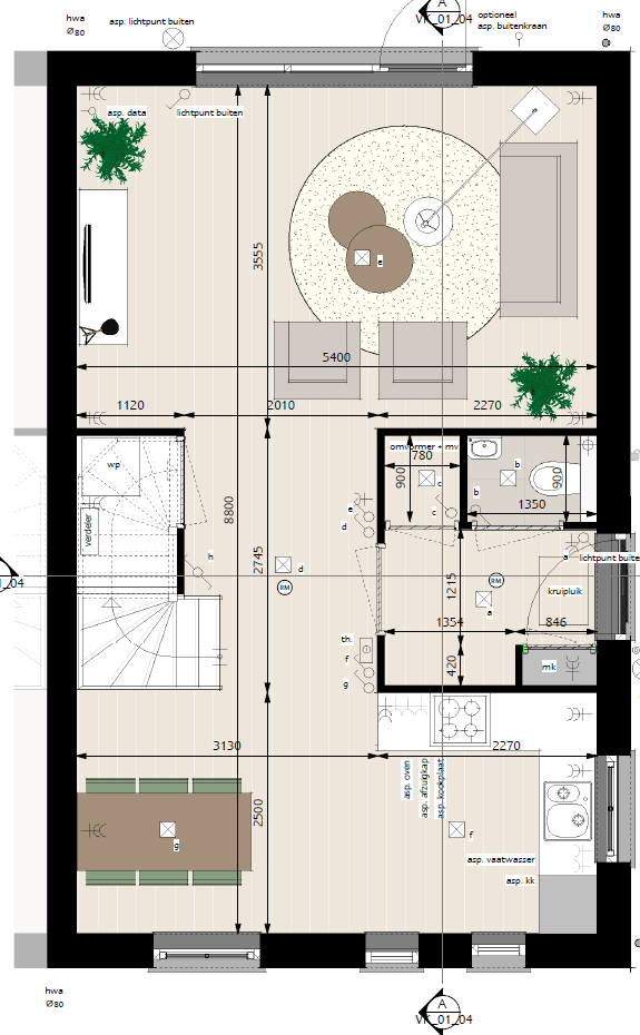 Foto 4 van Twee-onder-één-kapwoningen (Bouwnr. 1)