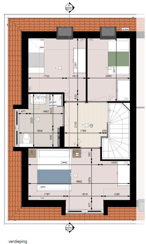 Foto 5 van Gezins-hoekwoning Blok 4 (Bouwnr. 21)