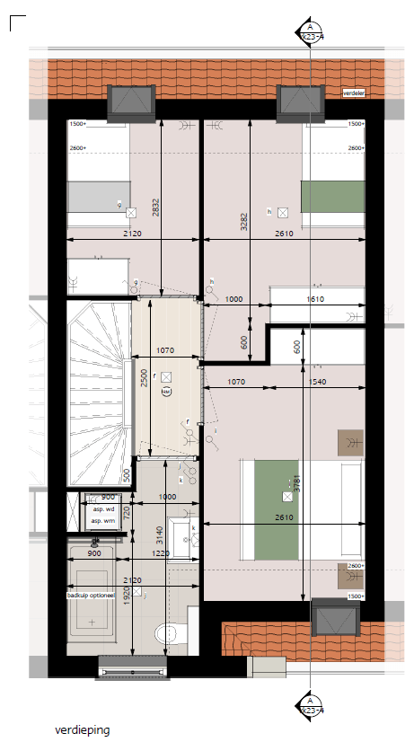 Foto 6 van Gezins-tussenwoning tuit Blok 4 (Bouwnr. 23)