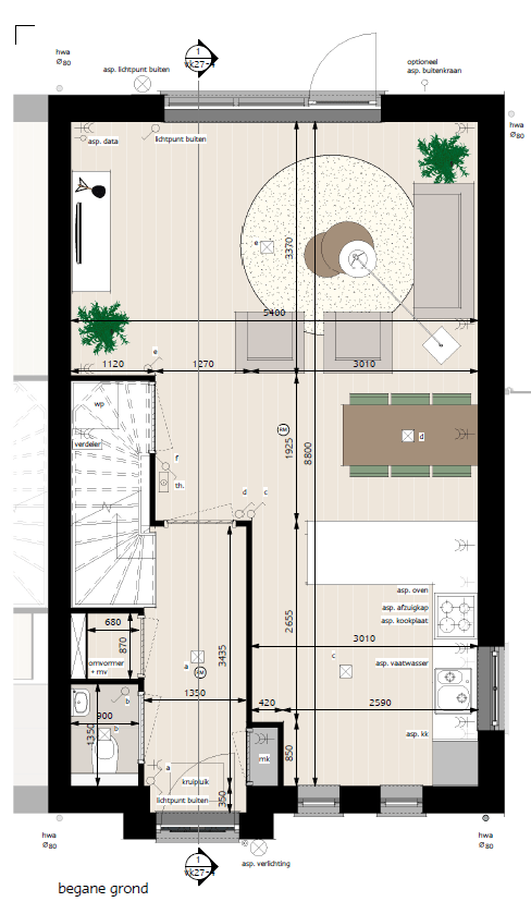 Foto 6 van Gezins-hoekwoning tuit Blok 4 (Bouwnr. 27)