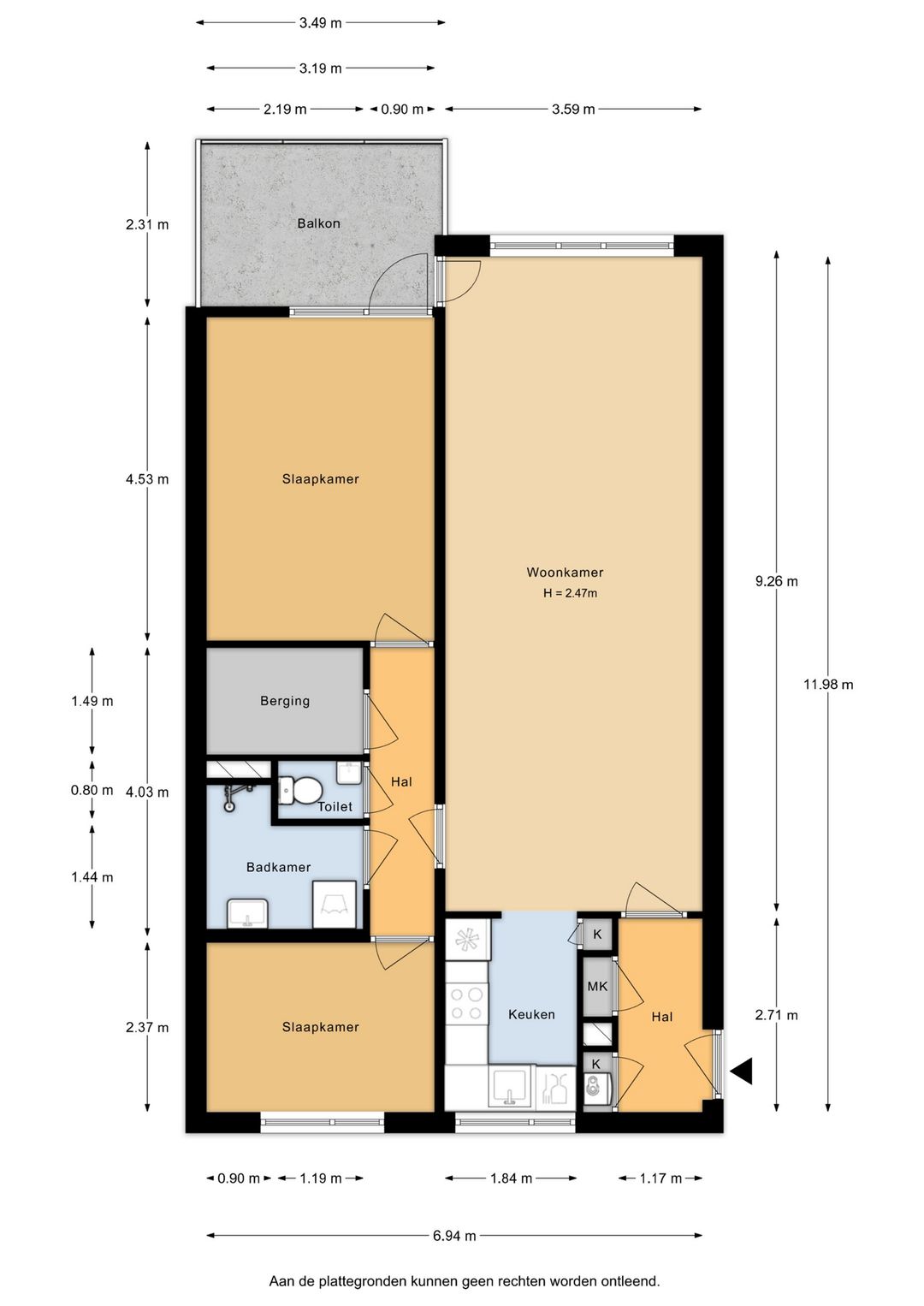 Eye-catching 3-room apartment with balcony near Shopping Center Achterveld — 40