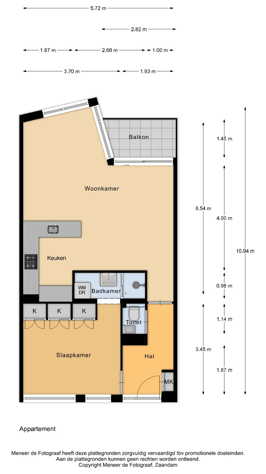 Renovated 2-Room Apartment with Southeast-Facing Balcony in Beverwijk Center — 45