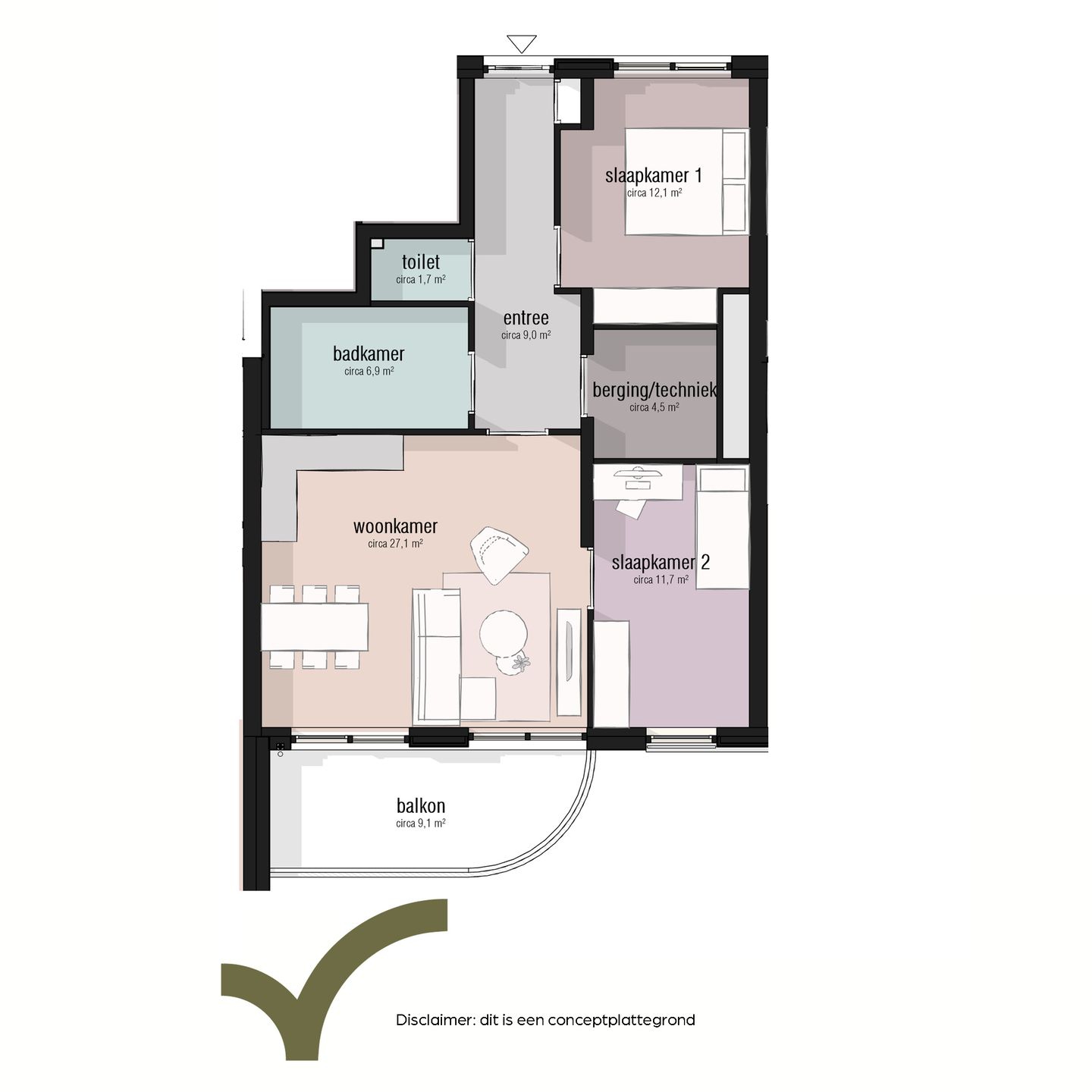 Foto 5 van Type 70 - 80m2 (Bouwnr. 34)