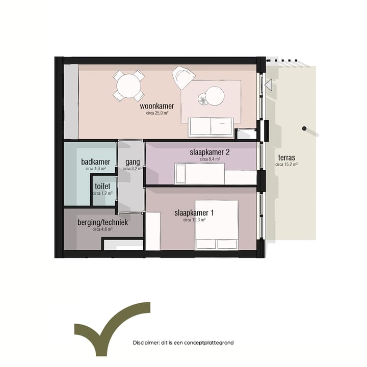 Foto 5 van Type 60 - 70m2 (Bouwnr. 12)