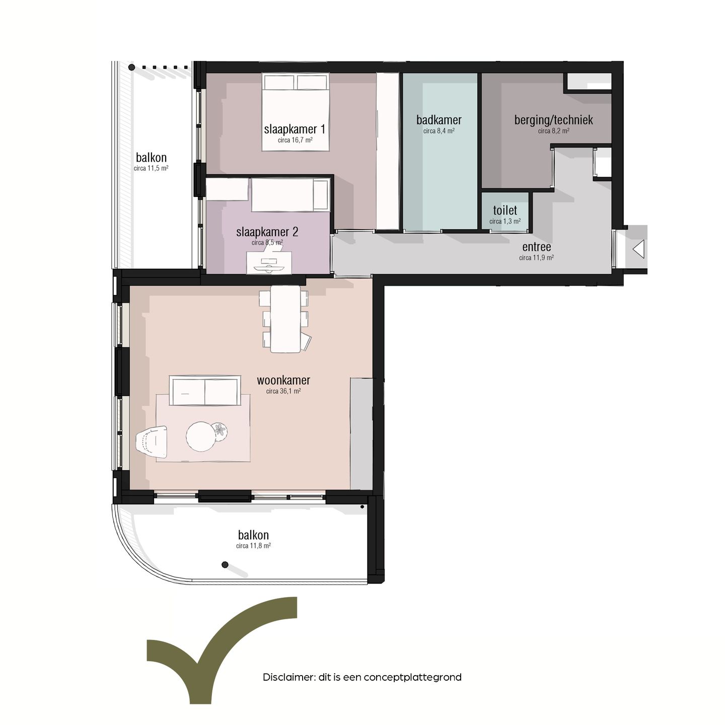 Foto 5 van Type 85 - 95m2 (Bouwnr. 32)