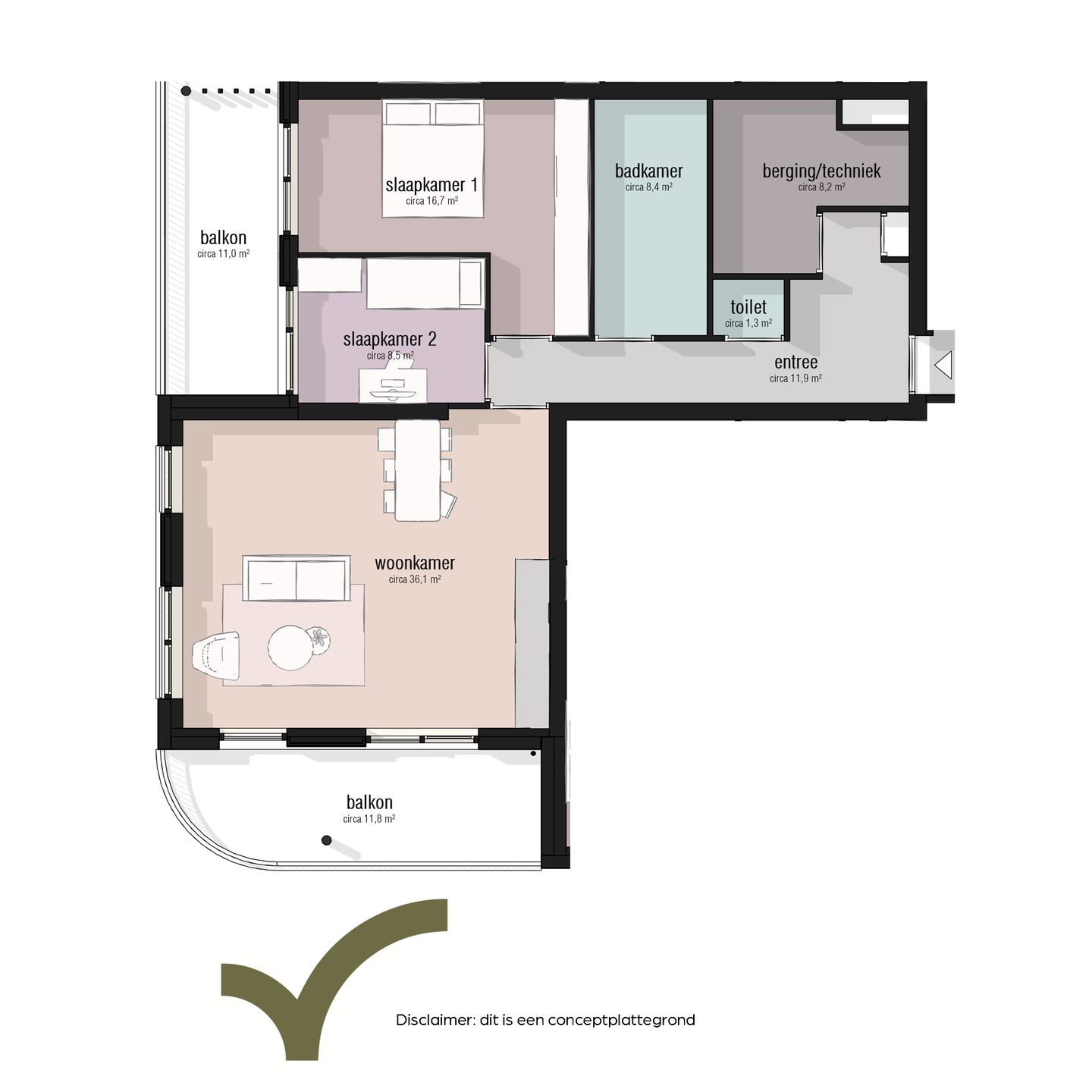 Foto 5 van Type 85 - 95m2 (Bouwnr. 16)