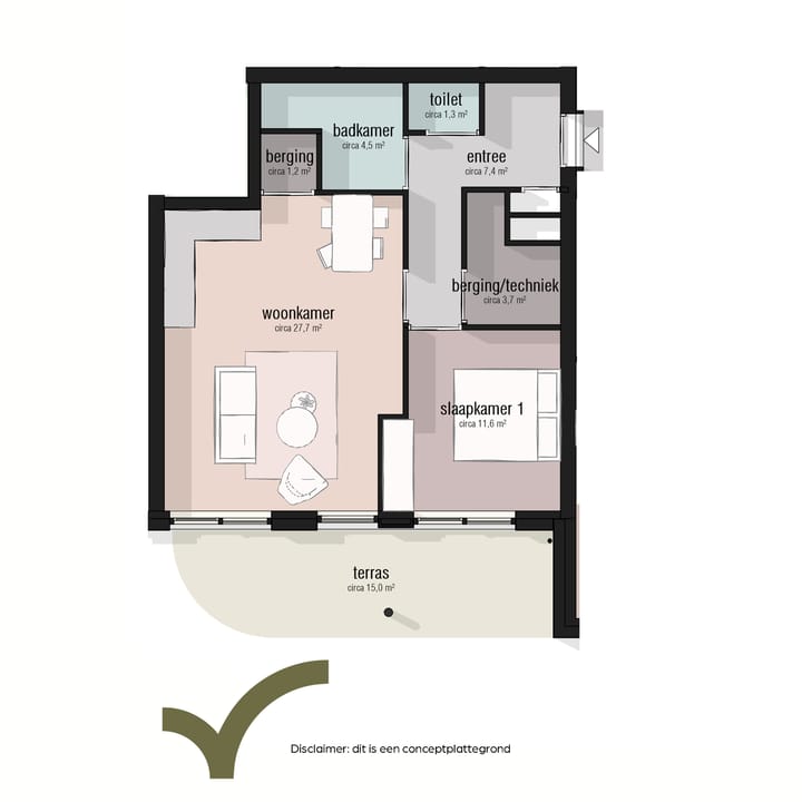 Foto 5 van Type 60 - 70m2 (Bouwnr. 24)