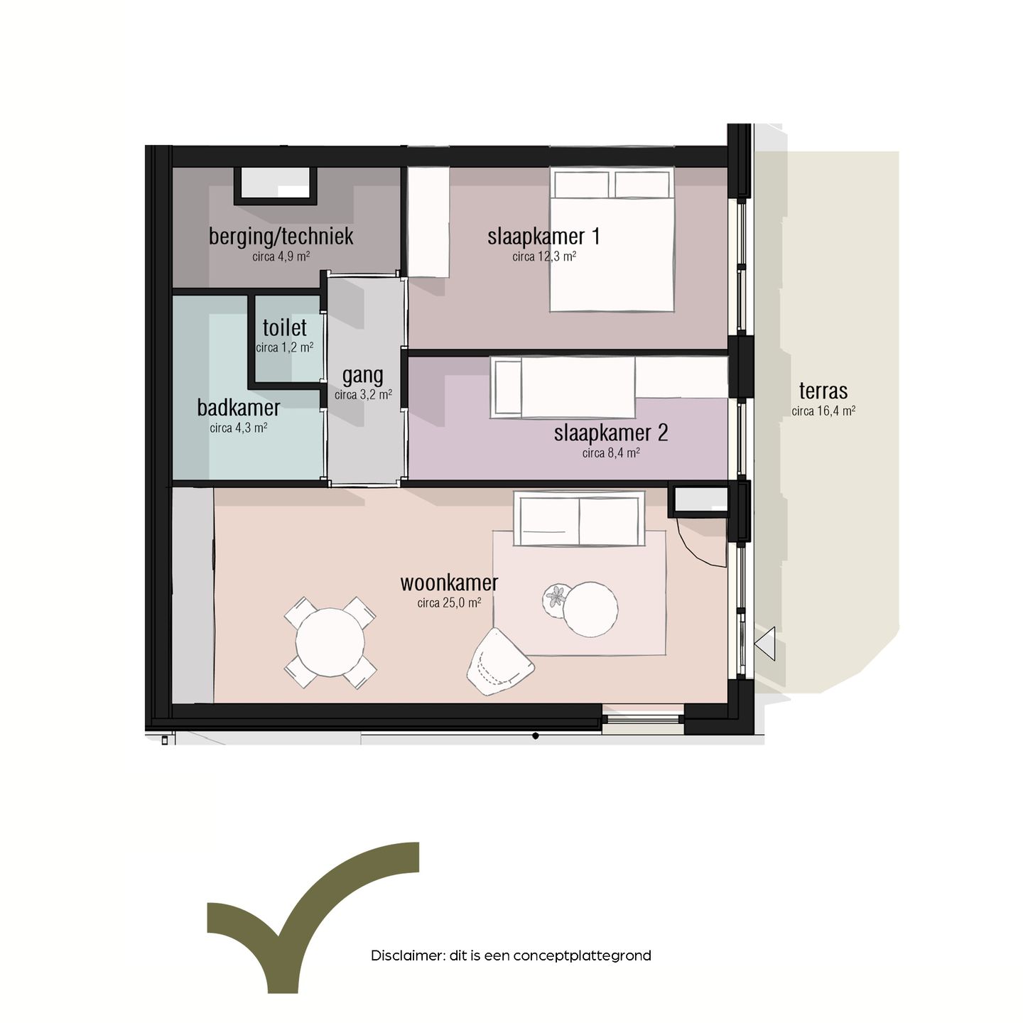 Foto 5 van Type 60 - 70m2 (Bouwnr. 13)