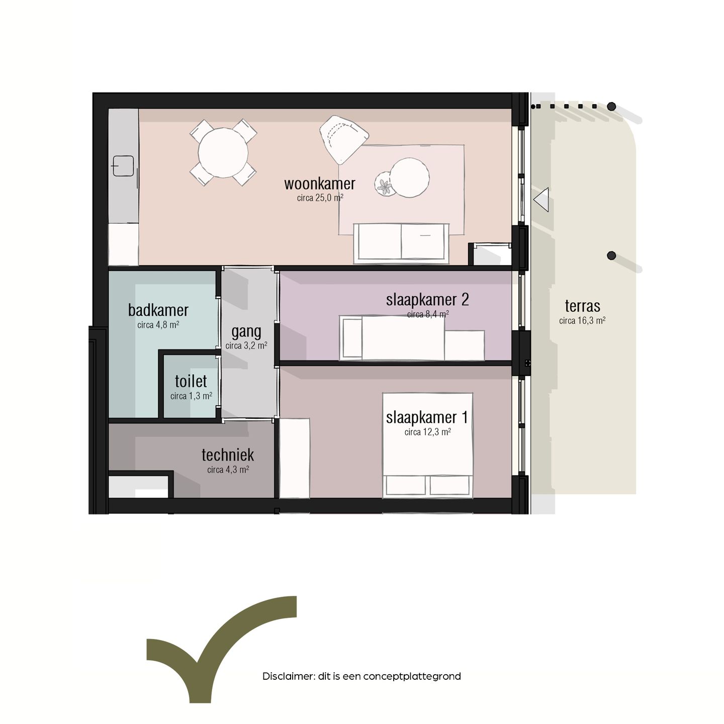 Foto 5 van Type 60 - 70m2 (Bouwnr. 10)
