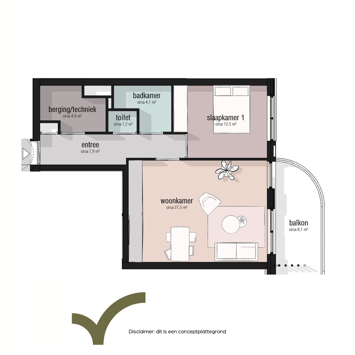 Foto 5 van Type 60 - 70m2 (Bouwnr. 42)