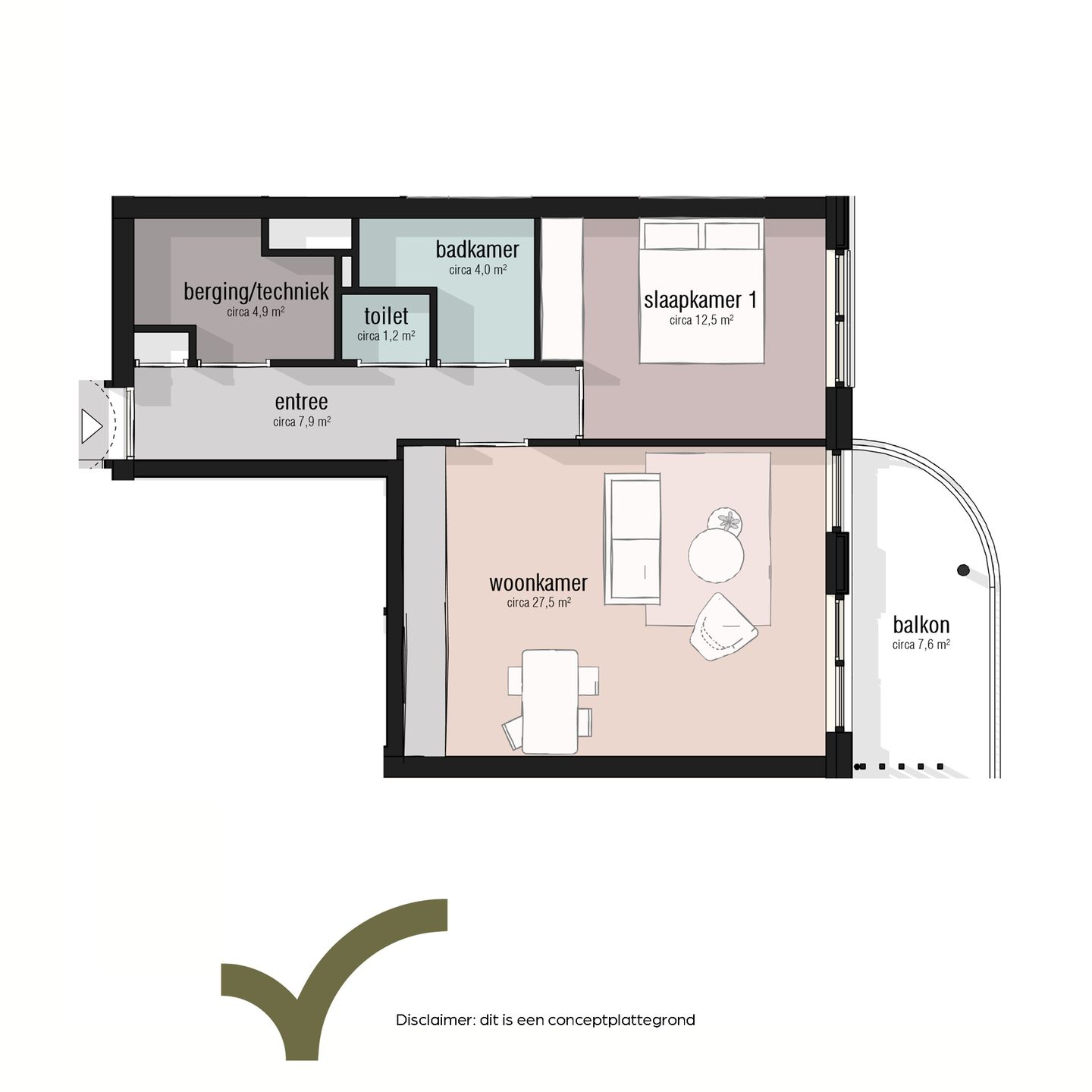 Foto 5 van Type 60 - 70m2 (Bouwnr. 27)