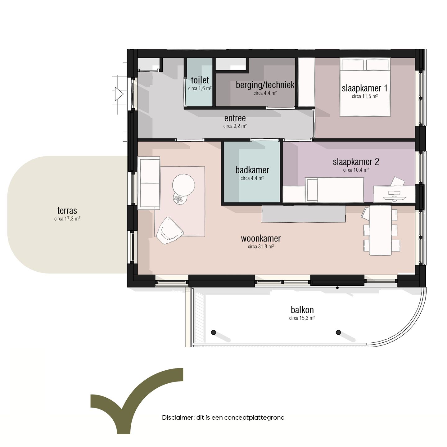 Foto 5 van Type 70 - 80m2 (Bouwnr. 29)
