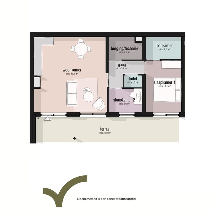Photo 5 of Type 60 - 70m2 (Bouwnr. 4)