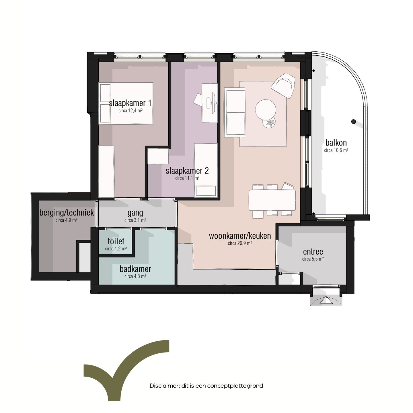 Foto 5 van Type 70 - 80m2 (Bouwnr. 38)