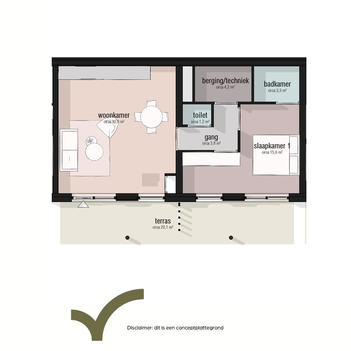 Foto 5 van Type 60 - 70m2 (Bouwnr. 5)