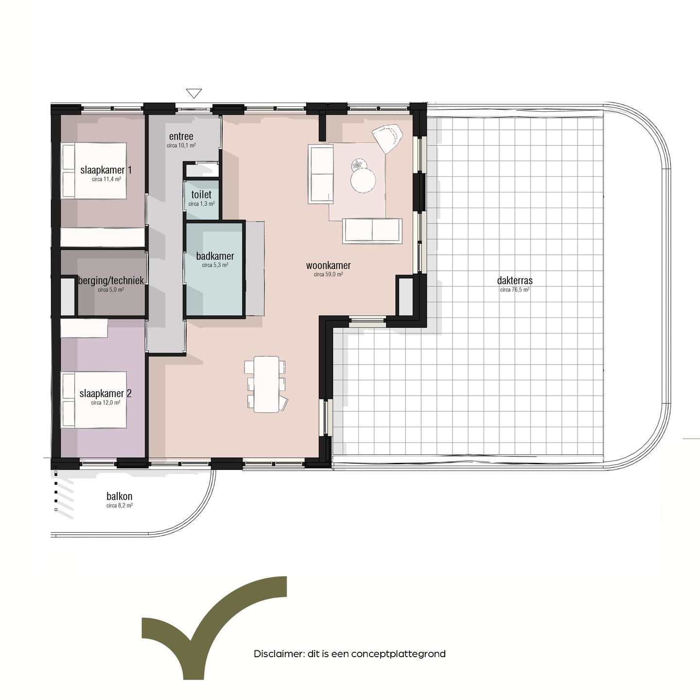 Foto 5 van Type 95 - 110 m2 (Bouwnr. 36)