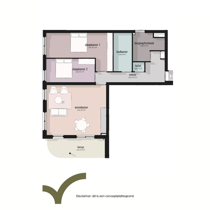 Foto 5 van Type 95 - 110 m2 (Bouwnr. 2)