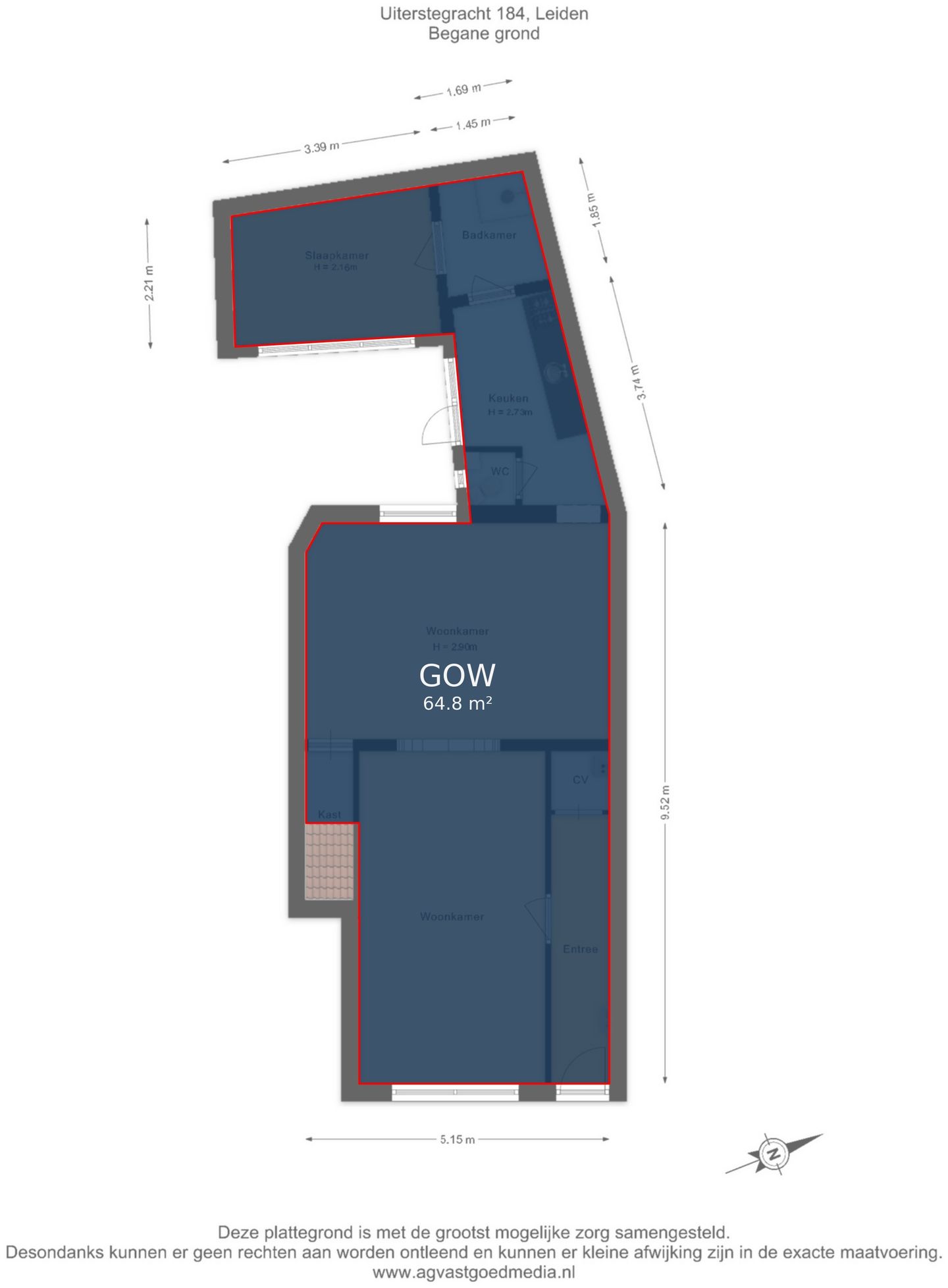 Charming ground floor apartment from 1750 with private west-facing courtyard near Leiden centre — 24