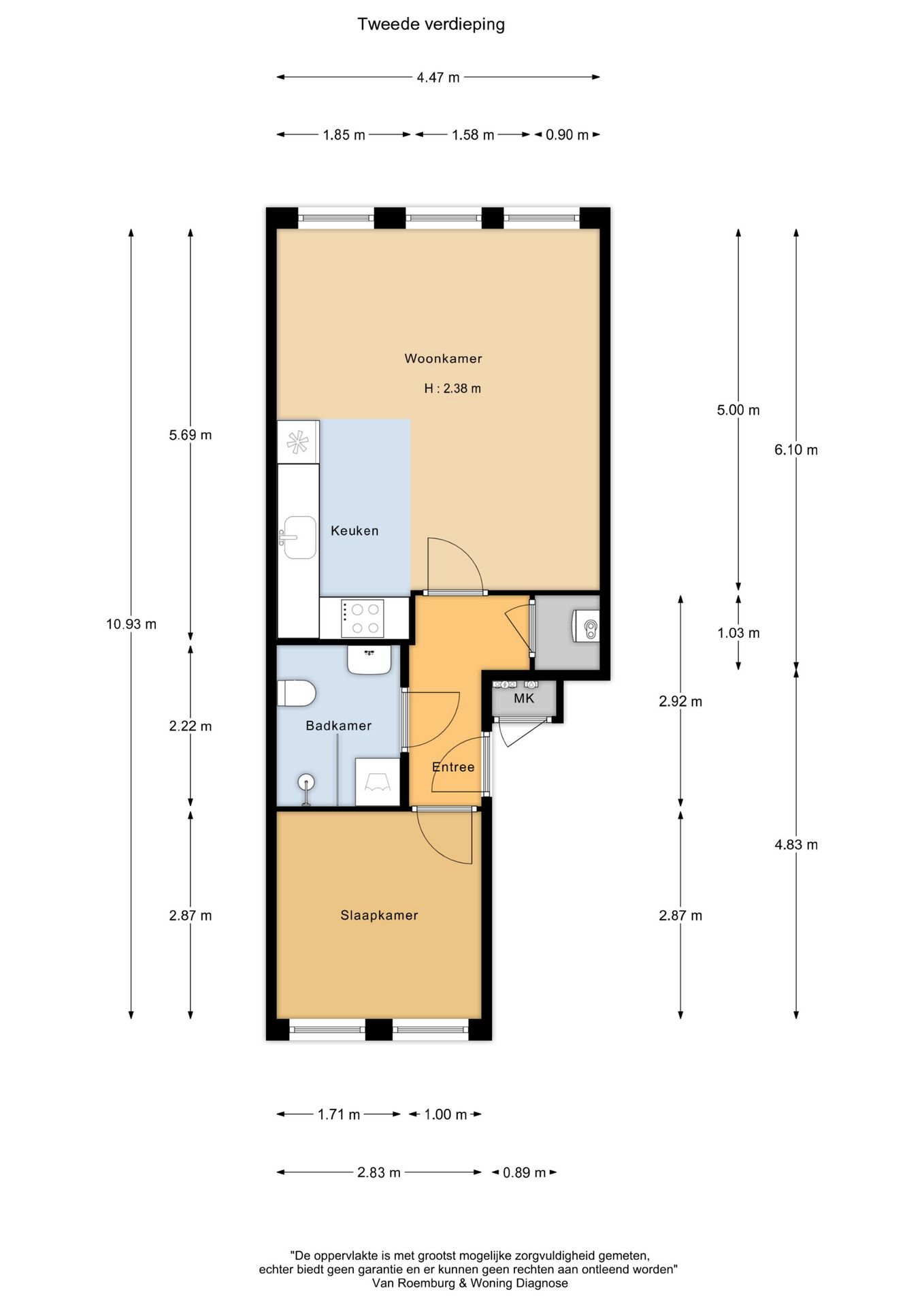 Bright 2-Room Apartment with Extra Workspace in Popular Dapperbuurt — 18