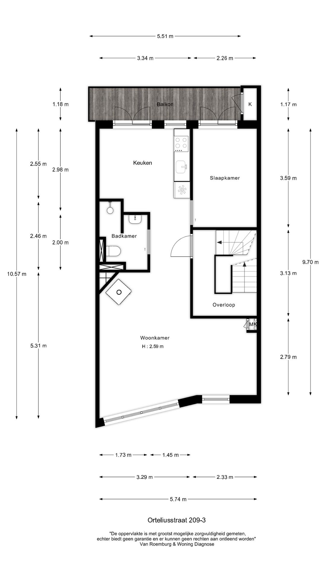 Foto 31 van Orteliusstraat 209-3