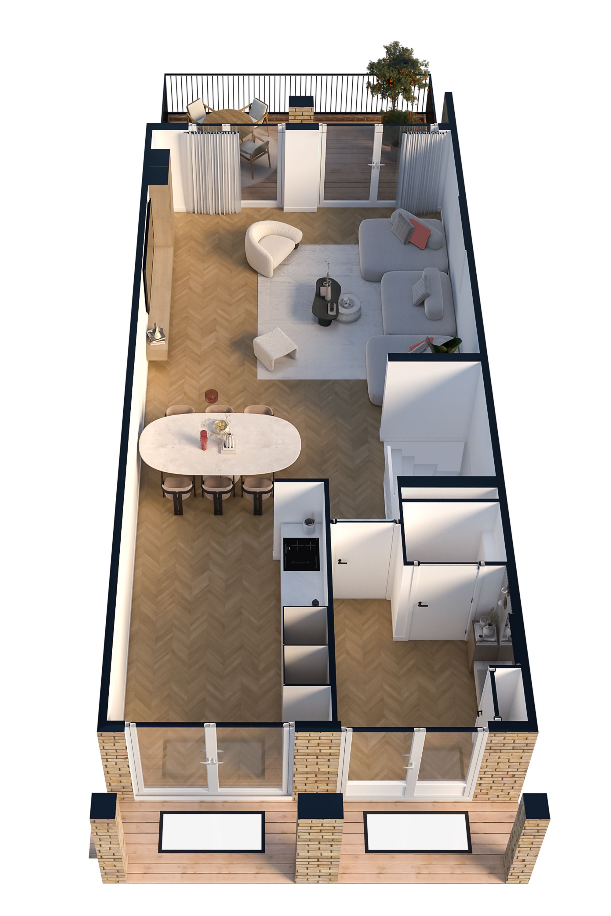 Turn-key luxury duplex apartment with garden and terrace — 17