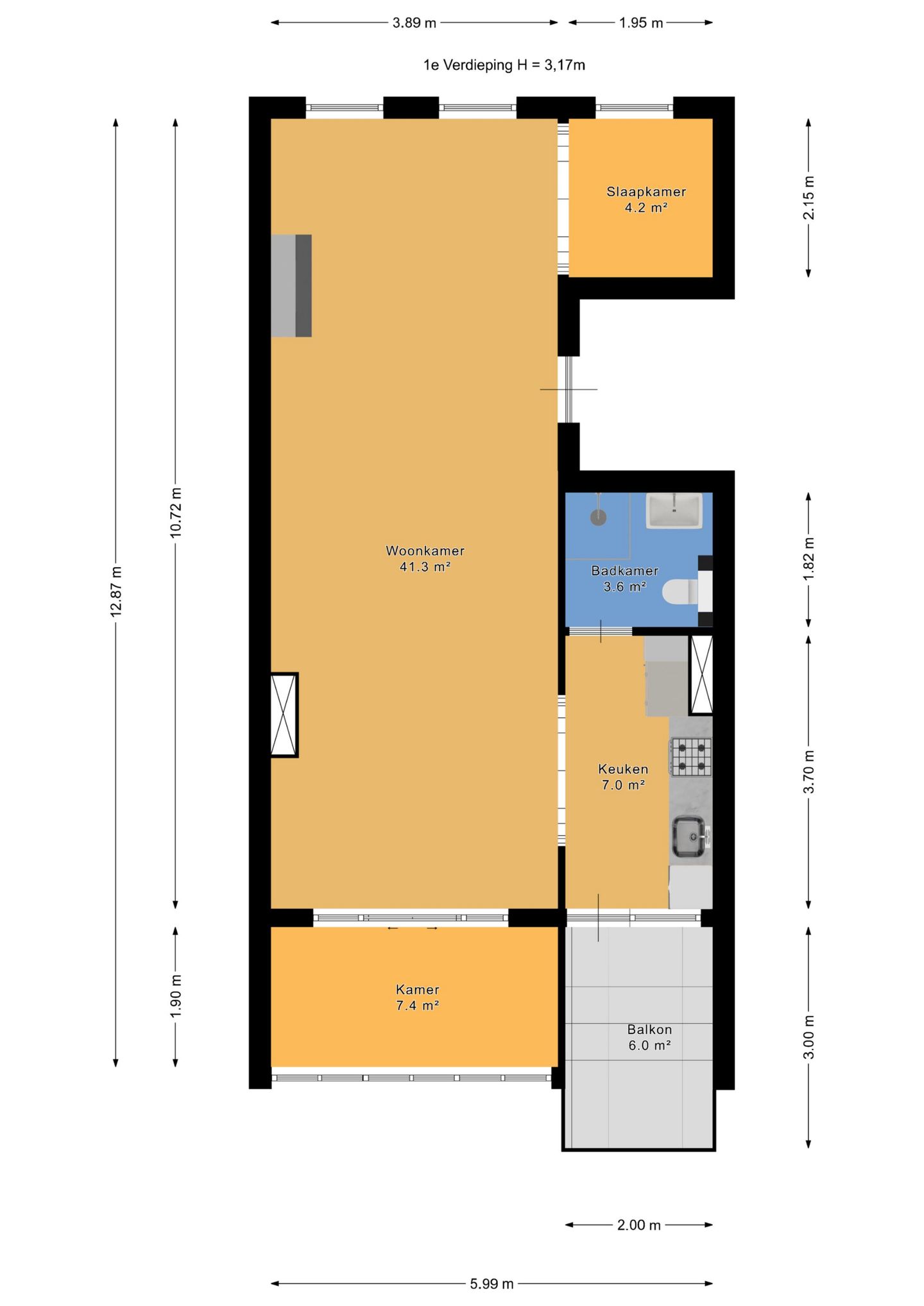 Charming 3-room apartment with terrace in Regentessekwartier — 22