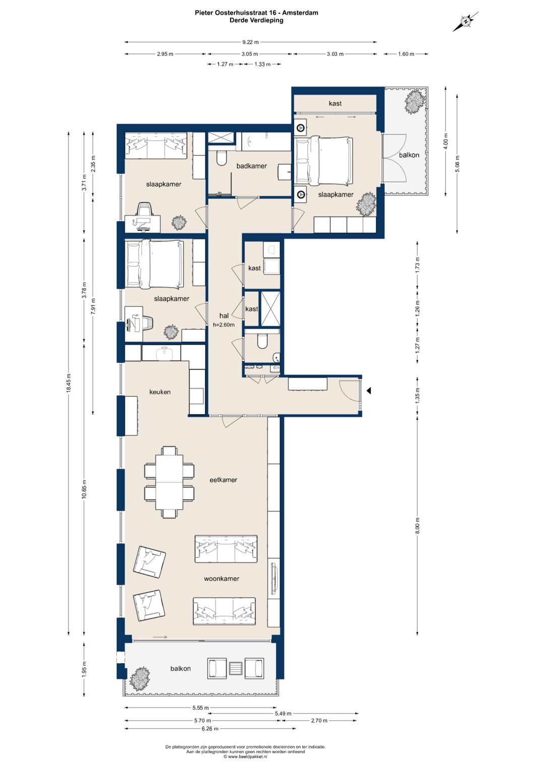 Spacious corner apartment with harbor views in IJburg — 58