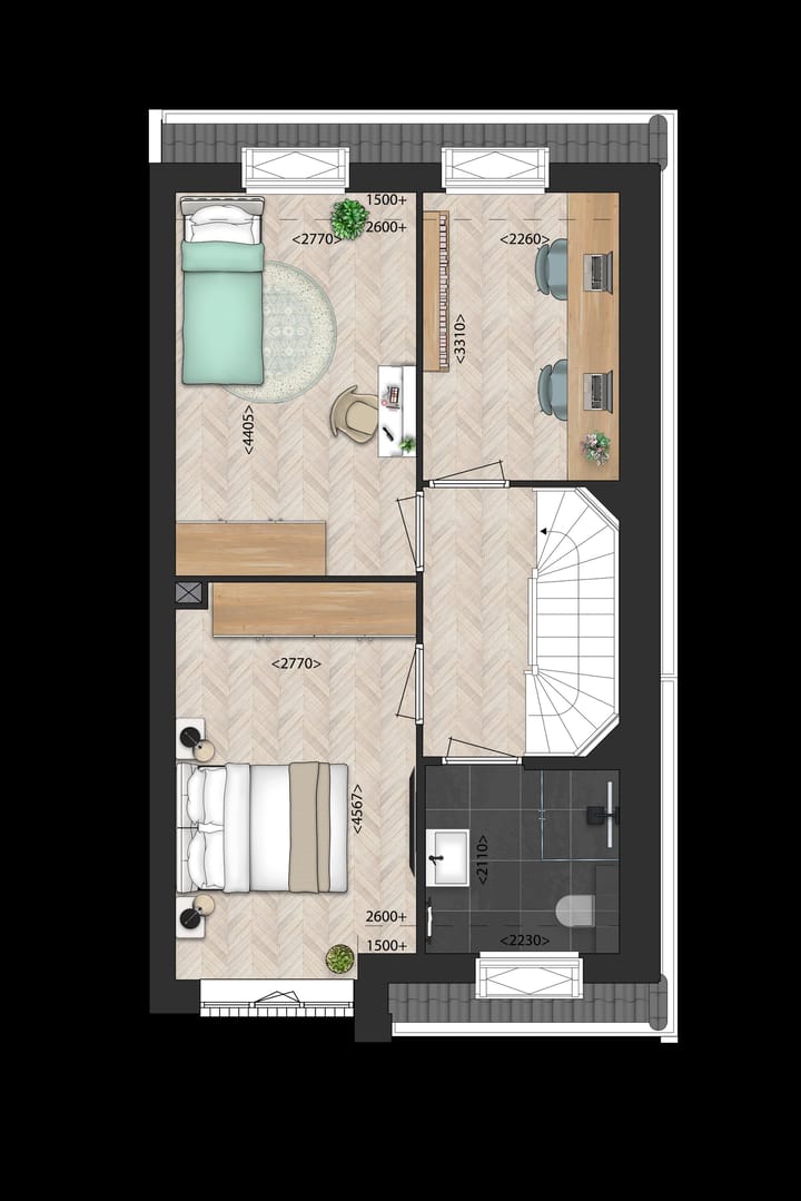 Foto 3 van Twee-onder-een-kapwoning (Bouwnr. 37)