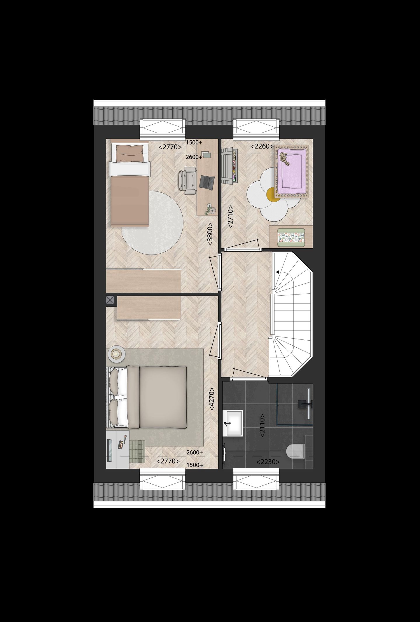 Foto 10 van Drie-onder-een-kapwoning (Bouwnr. 14)
