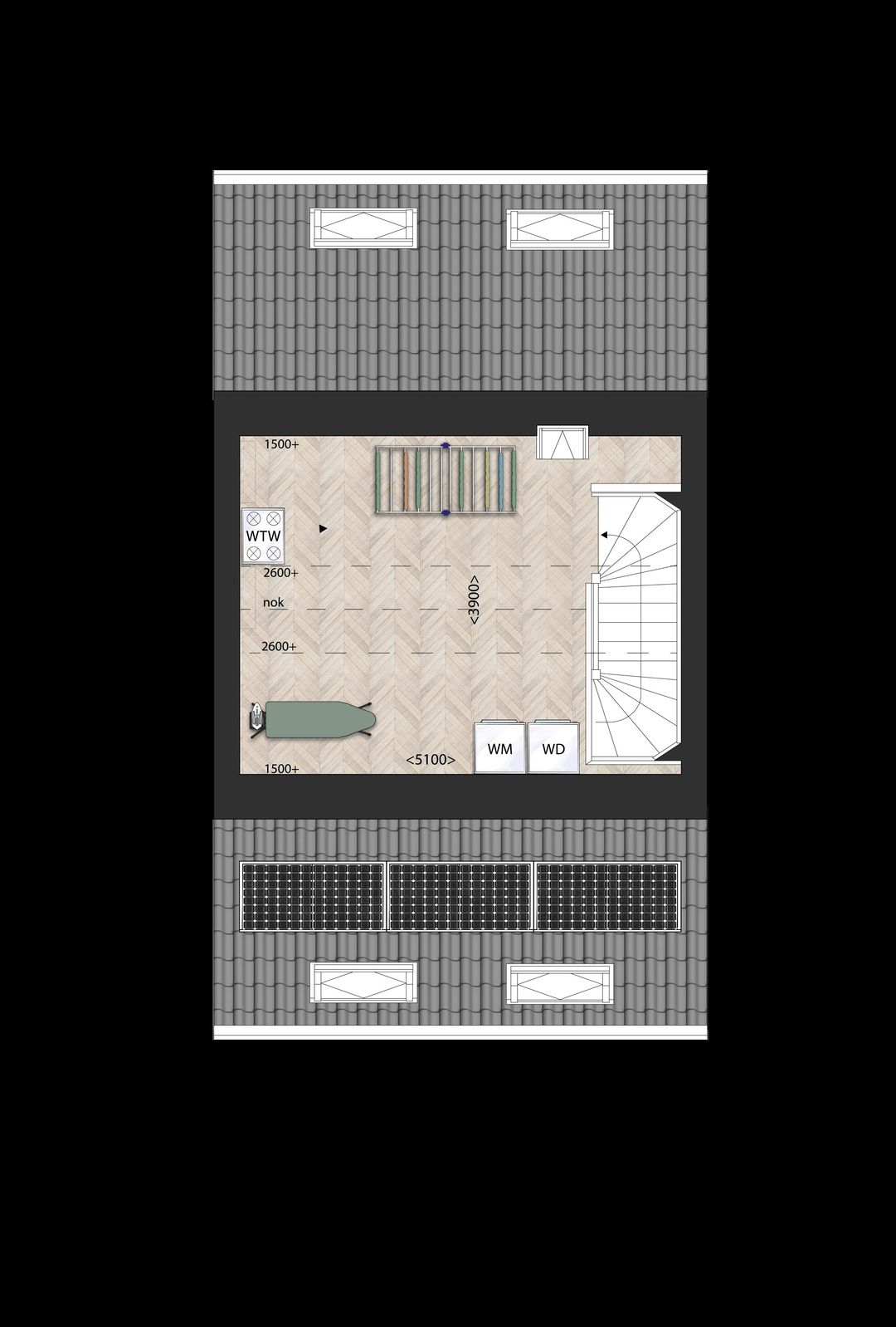 Foto 11 van Drie-onder-een-kapwoning (Bouwnr. 14)