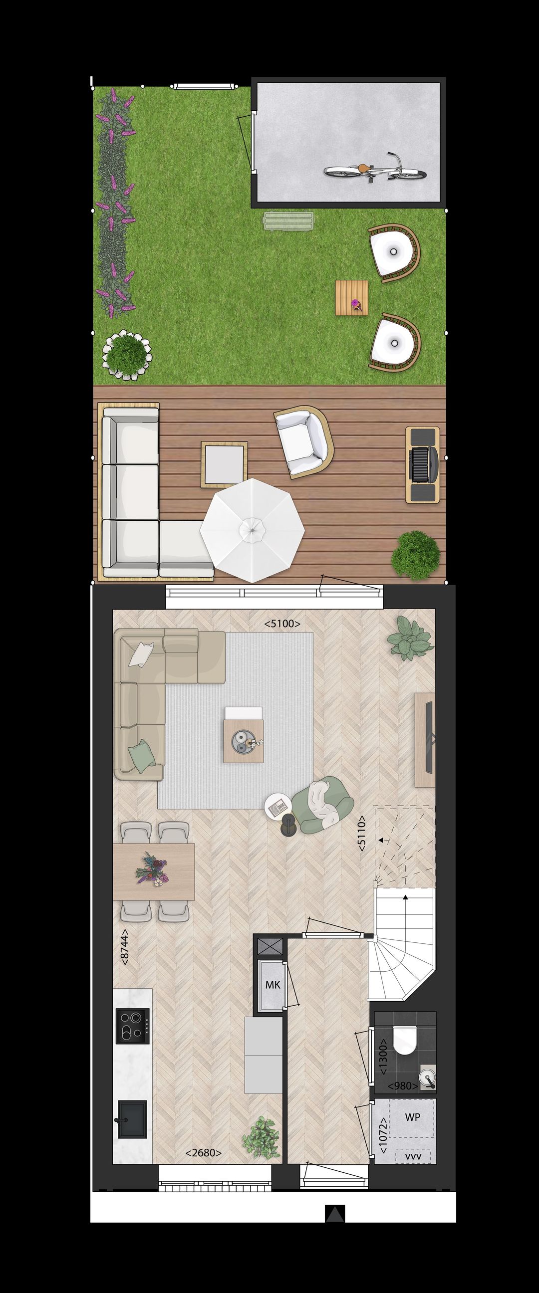 Photo 2 of Drie-onder-een-kapwoning (Bouwnr. 13)