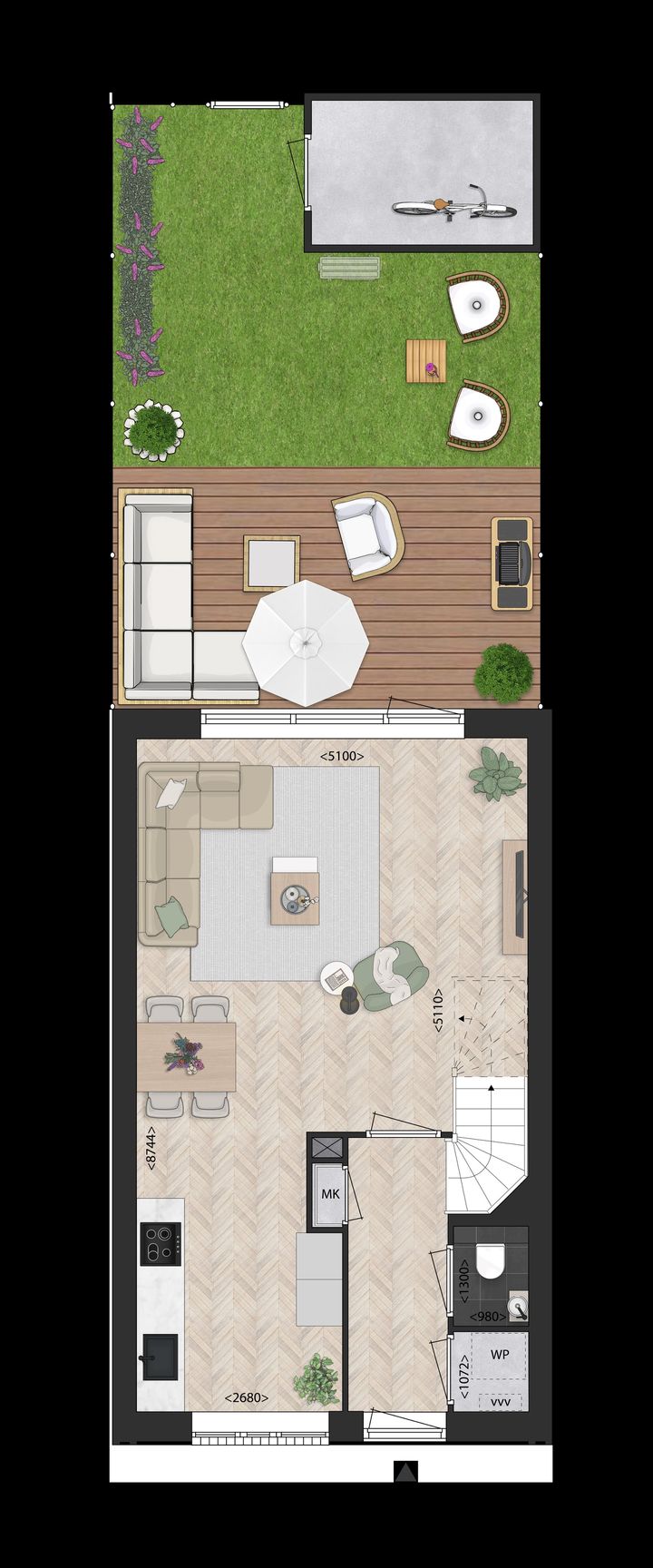 Photo 2 of Drie-onder-een-kapwoning (Bouwnr. 13)