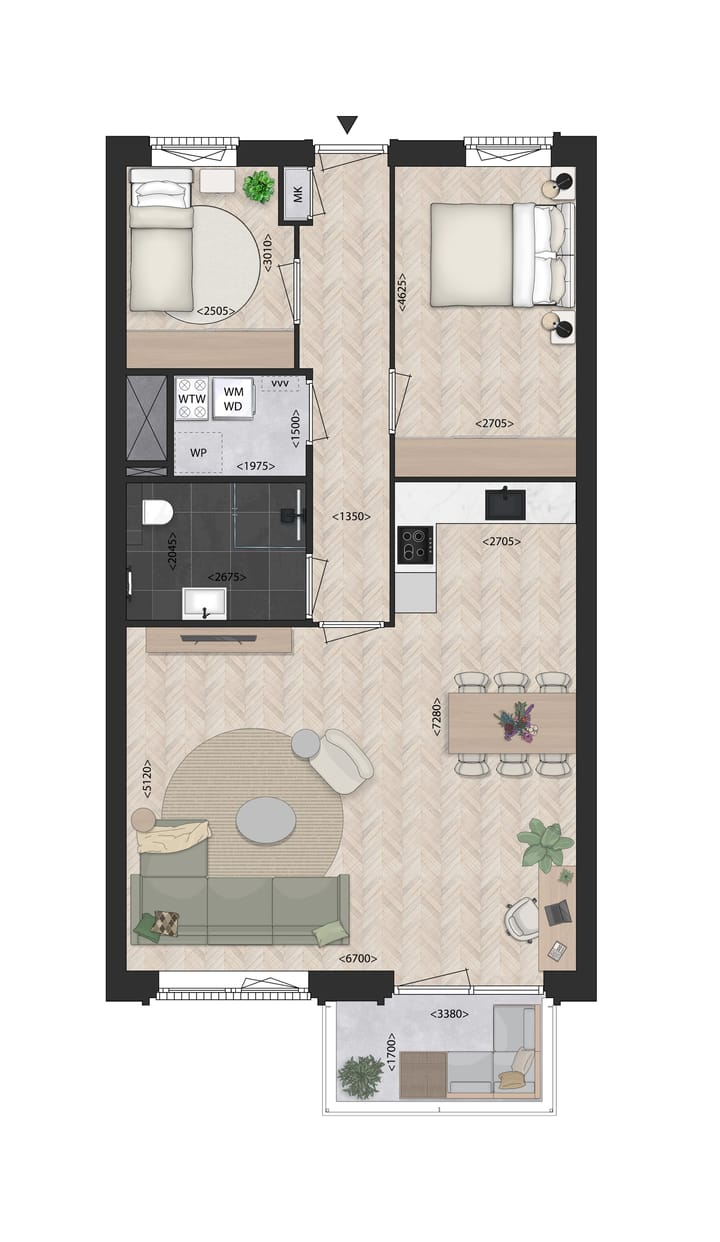 Foto 3 van Tussenappartement (Bouwnr. 43)