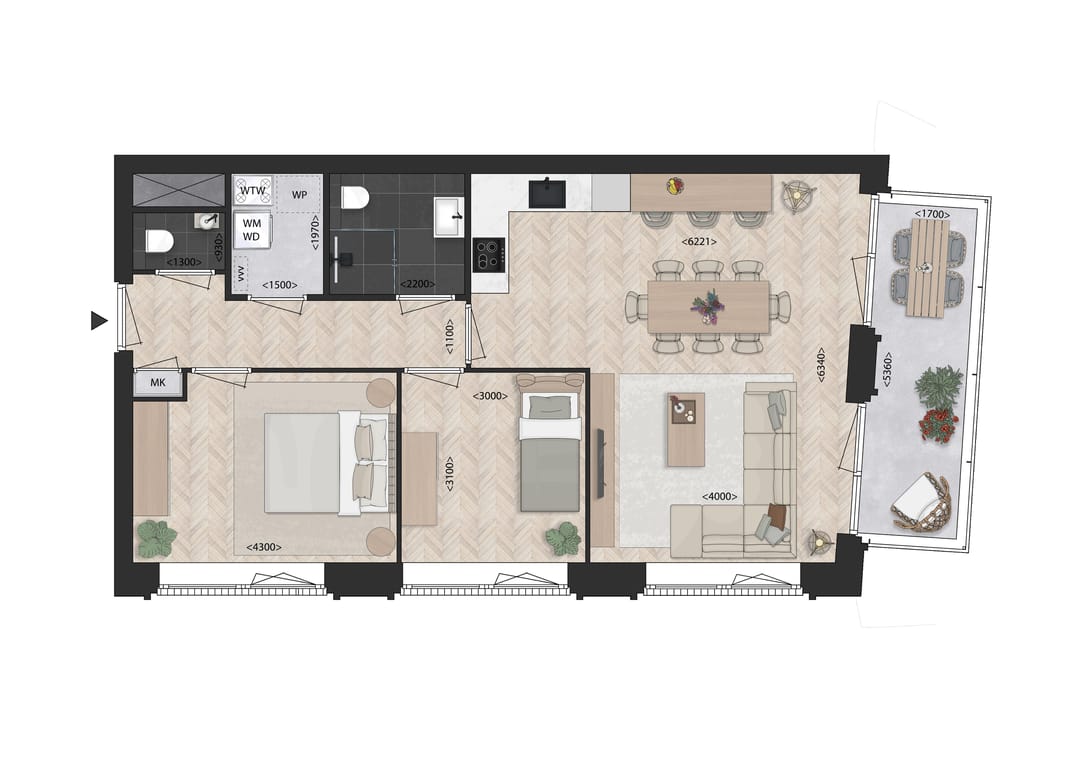 Foto 2 van Hoekappartement (Bouwnr. 46)