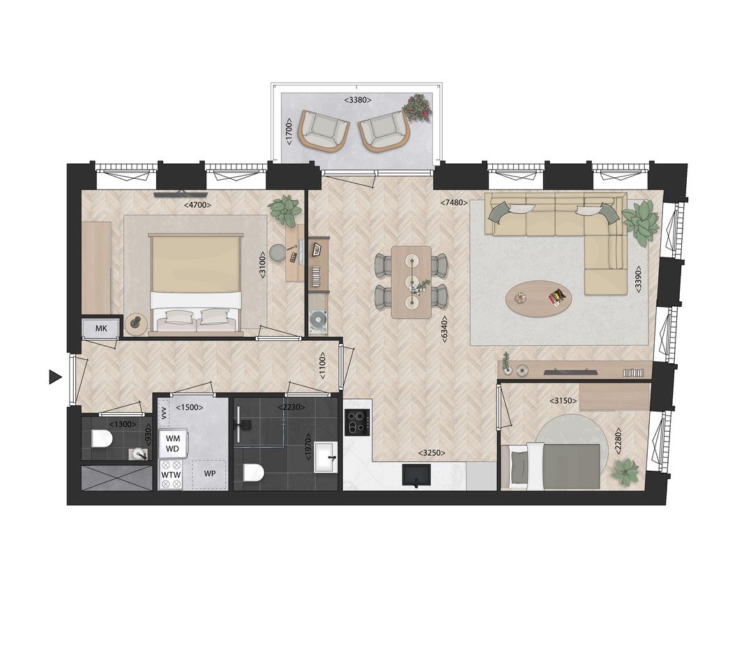 Foto 2 van Hoekappartement (Bouwnr. 45)