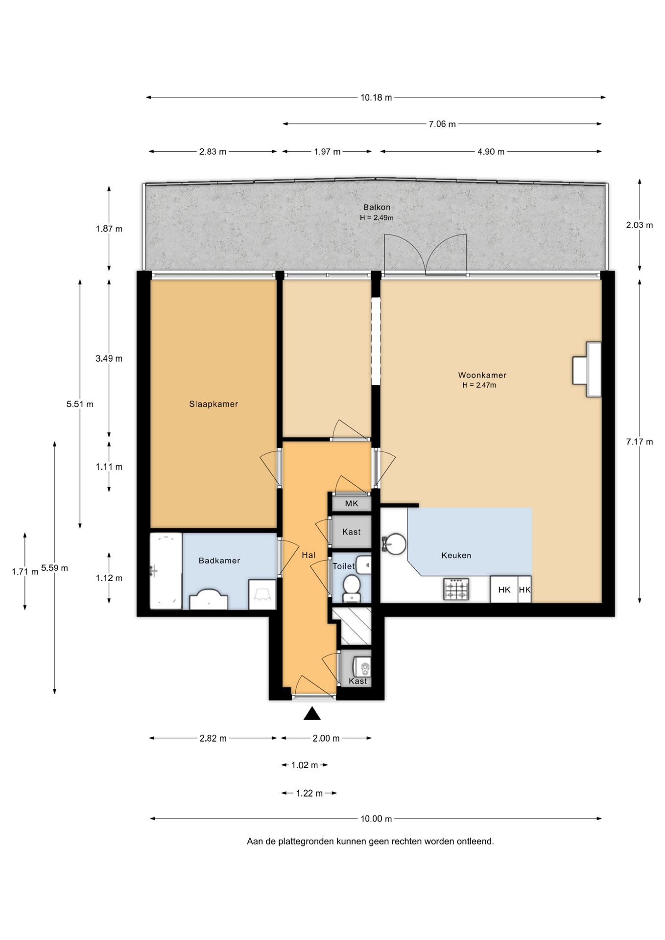 Spacious 3-room apartment with park view and southeast-facing balcony in Rokkeveen — 35
