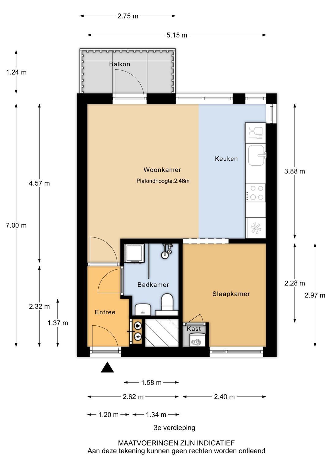 Well-maintained 2-room apartment with balcony in popular Geuzenwijk — 17