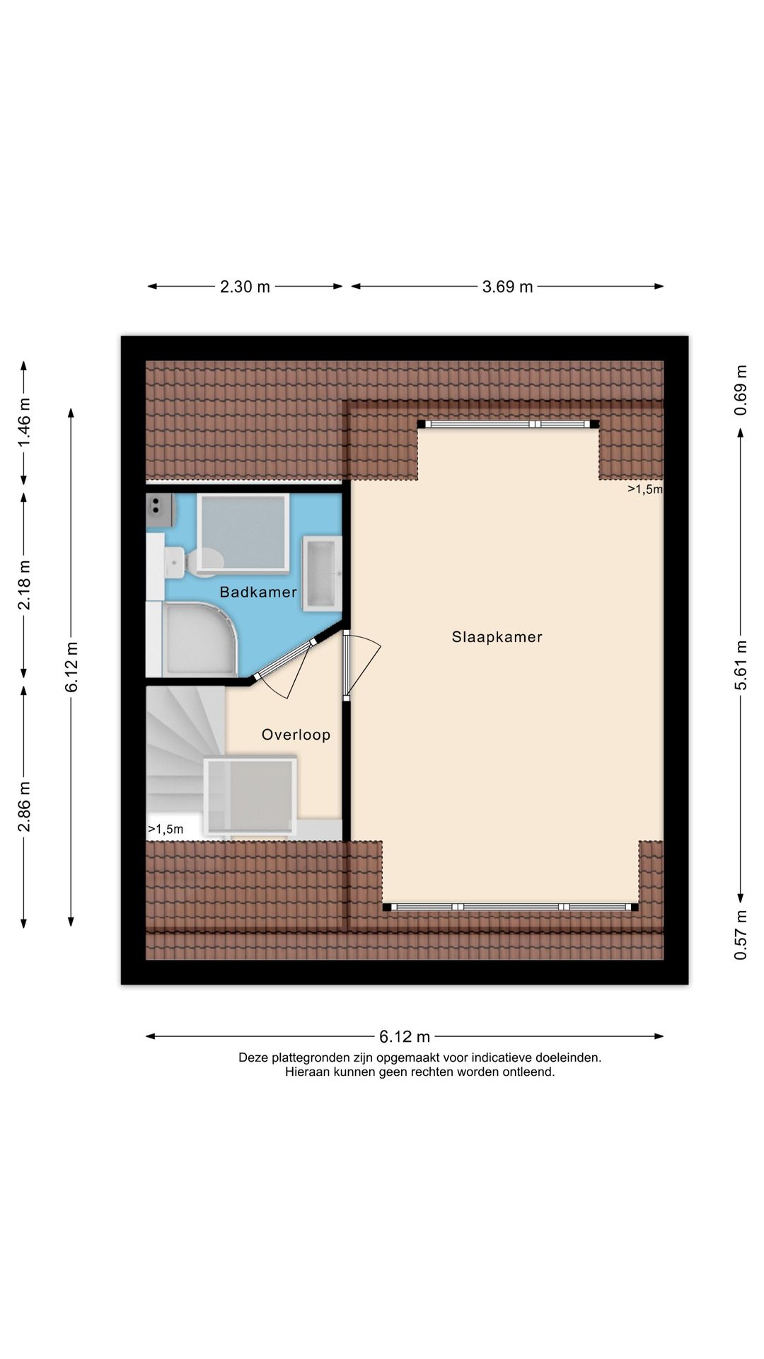 Spacious terraced house with garage and panoramic view of the Geniedijk — 51