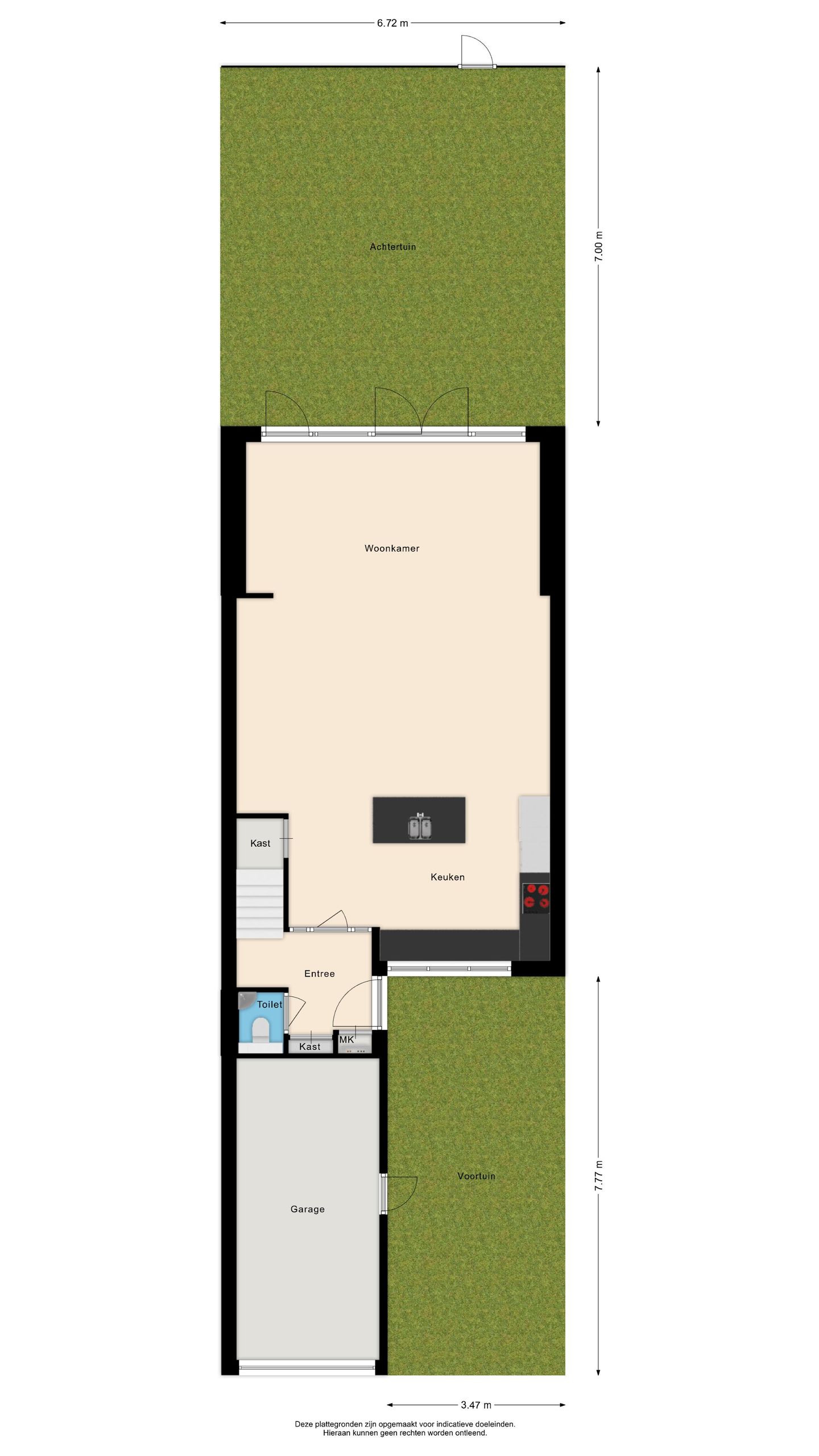 Spacious terraced house with garage and panoramic view of the Geniedijk — 52