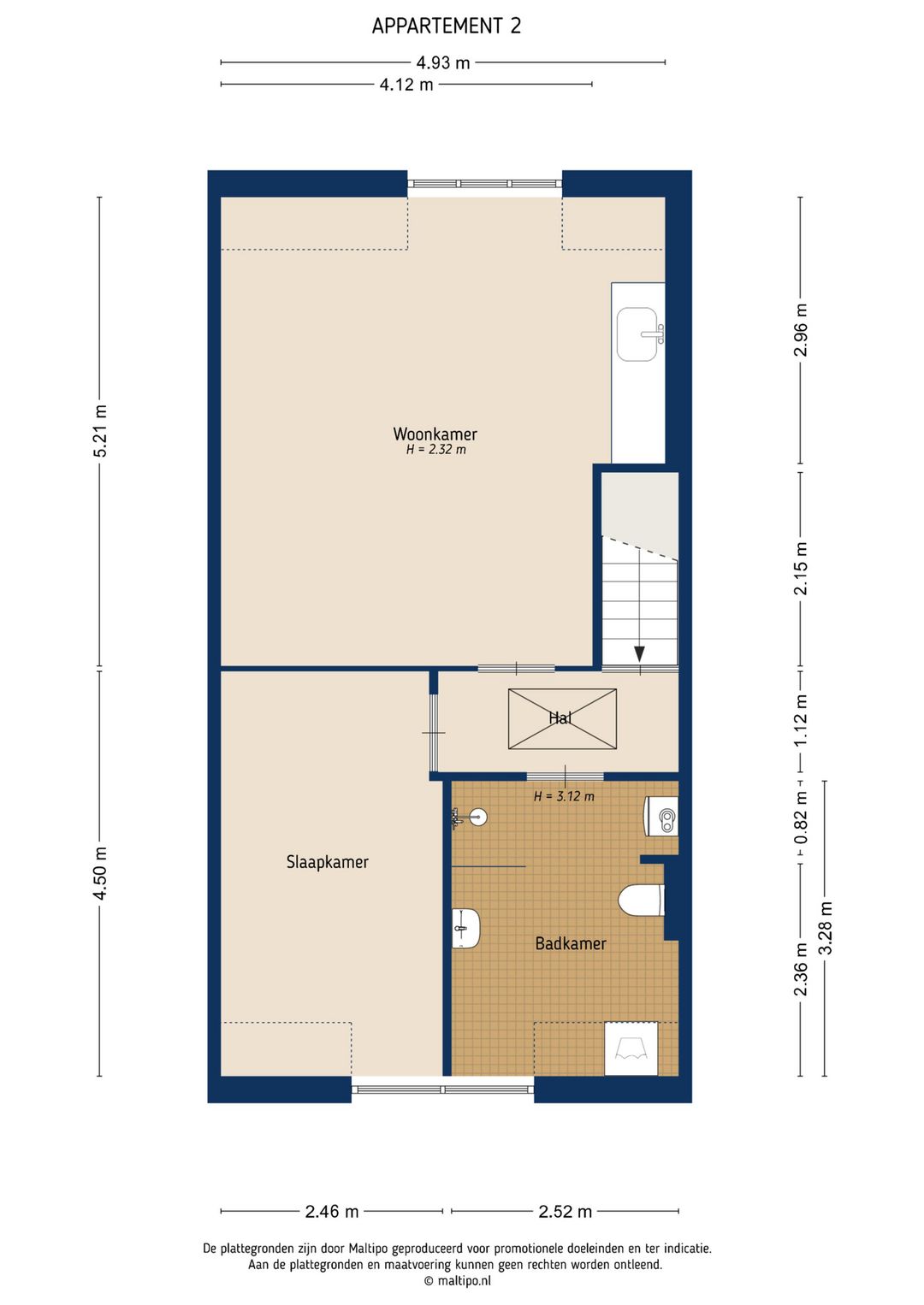 Spacious Upper Floor Apartment with Balcony in Lombok-Oost — 40