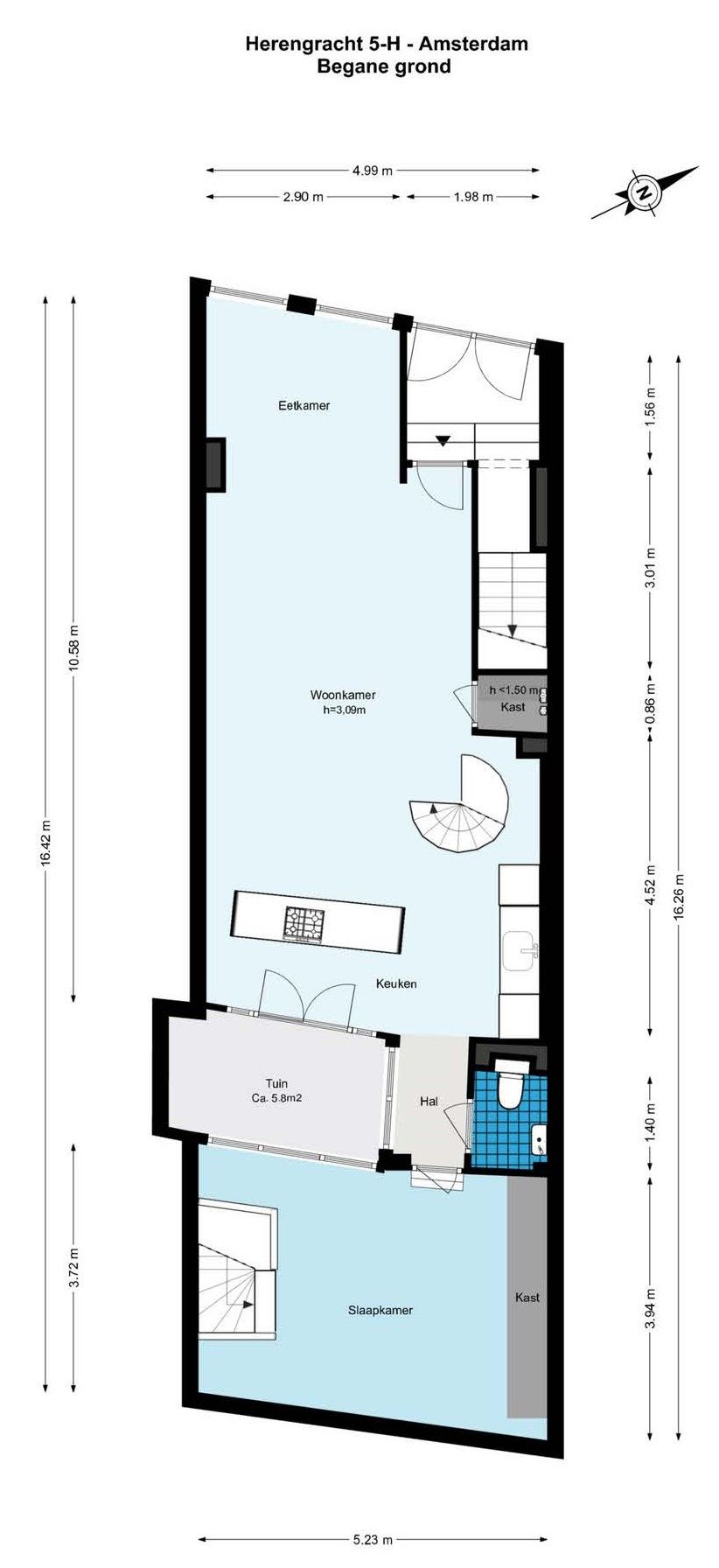 Exceptional 17th-Century Canal Apartment with High-End Turnkey Finish — 49