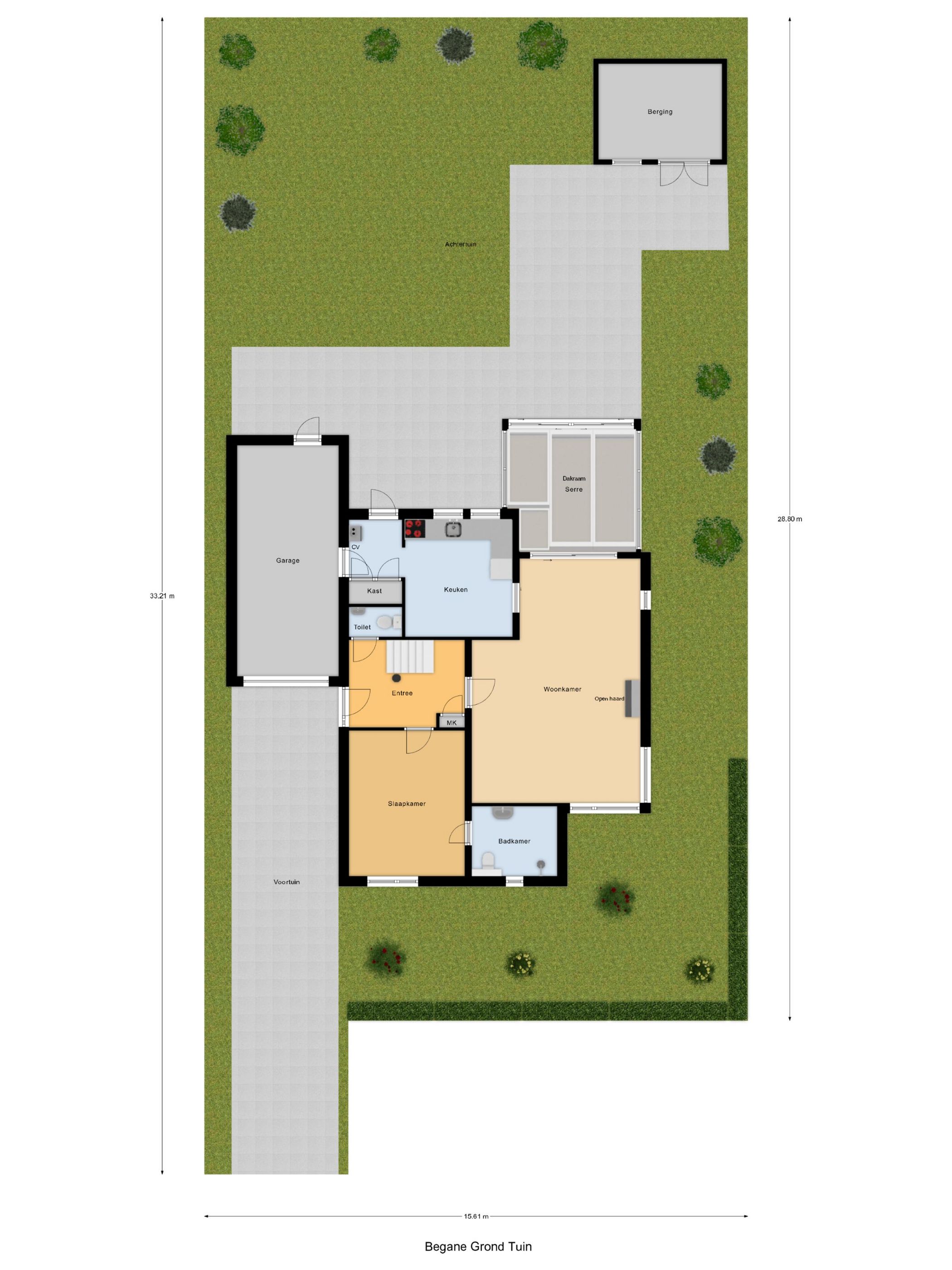 Detached semi-bungalow with ground floor bedroom and sunny garden — 54