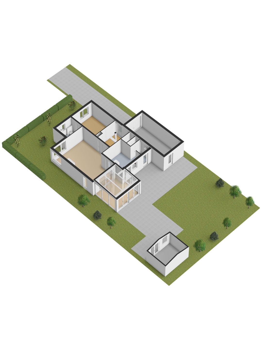Detached semi-bungalow with ground floor bedroom and sunny garden — 58
