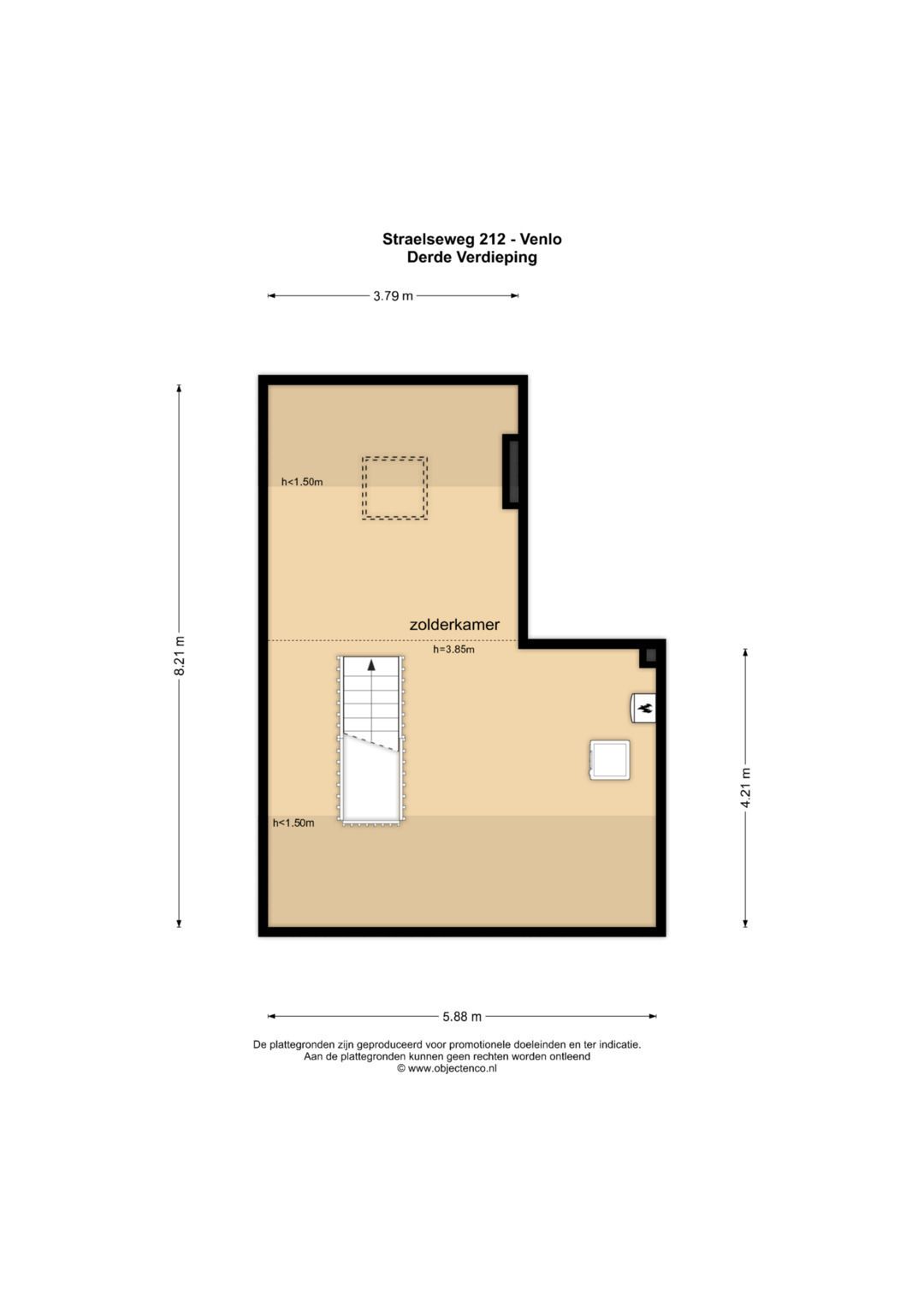 Spacious upper-floor apartment with church view and roof terrace in Venlo Withuis — 45