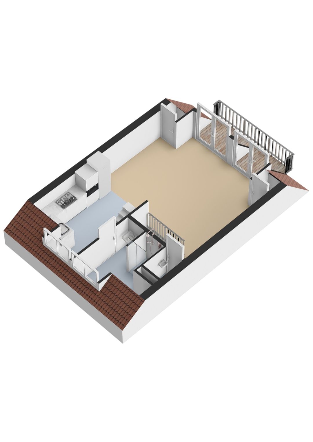 Charming top-floor apartment with mezzanine, balcony and city views near Utrecht centre — 43