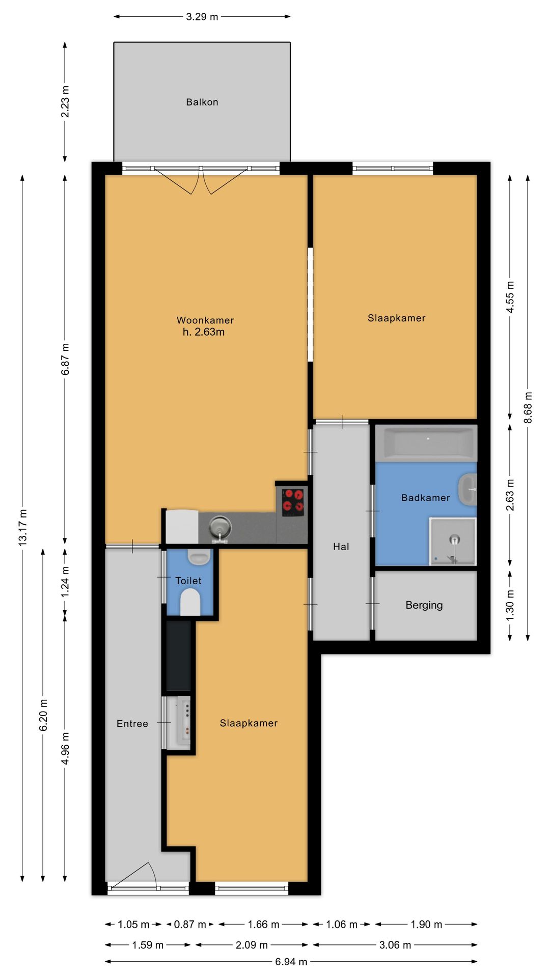 Spacious apartment with harbor view and private parking in Utrecht — 25