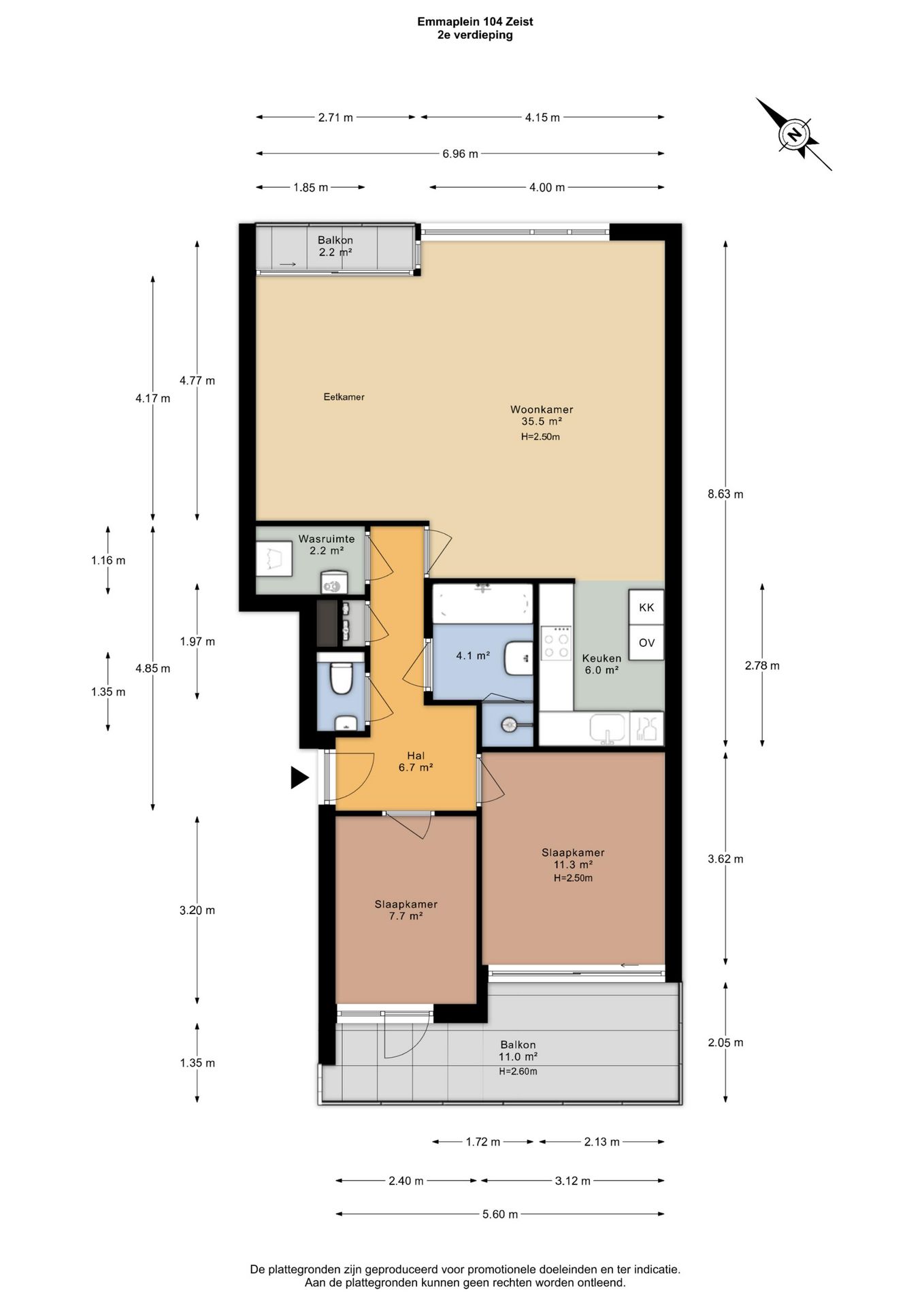 Modernized 3-room apartment with 2 balconies in the heart of Zeist — 35