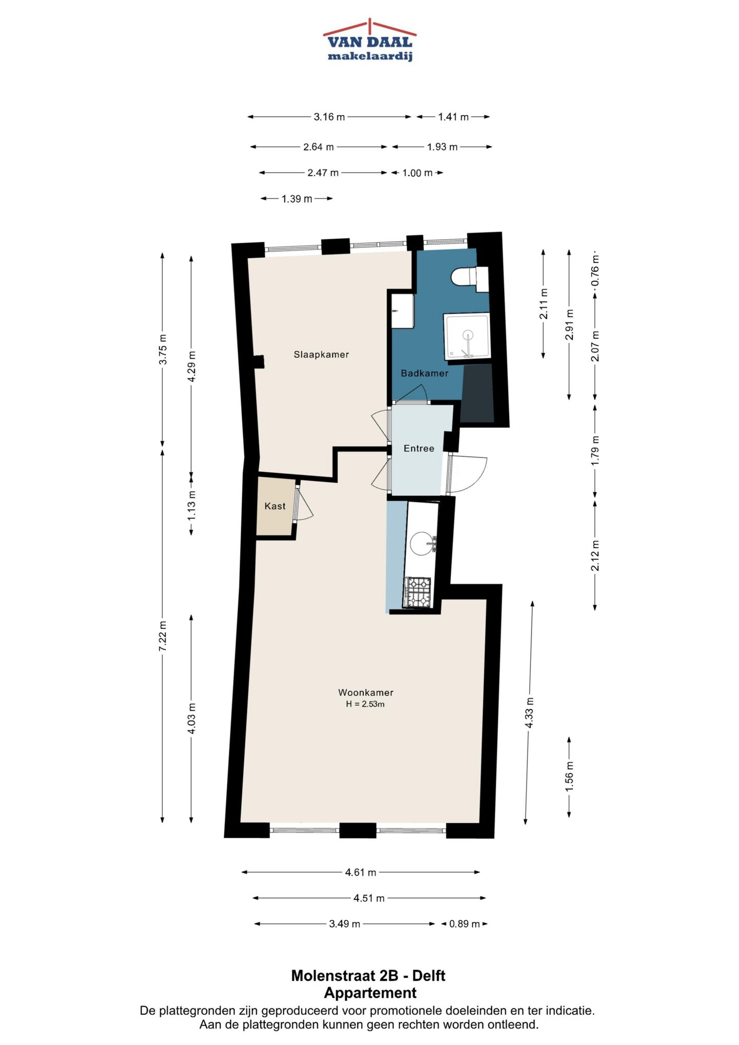 Characteristic upper apartment in Delft city center — 15