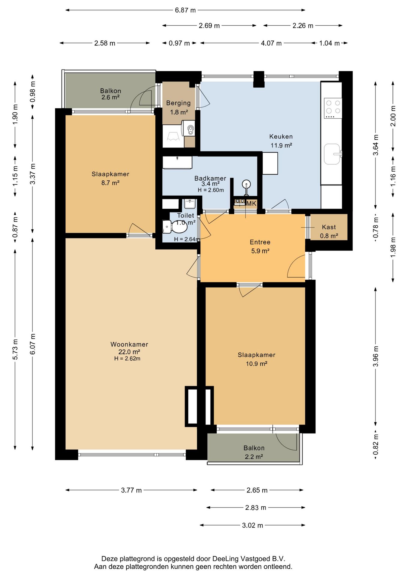 Ready-to-move-in apartment with two bedrooms in popular Selwerd — 23
